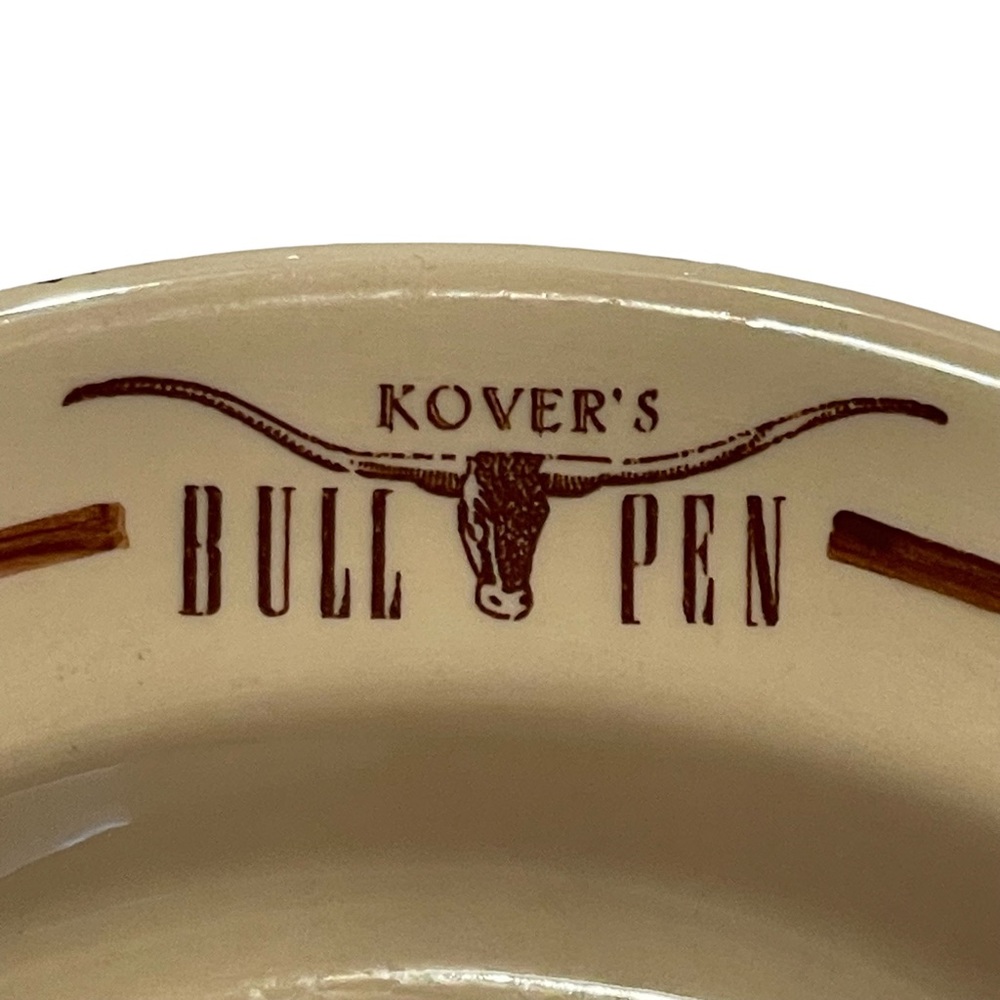 Vintage Tepco China KOVER’S  BULL PEN Tan Restaurant Ware 10.5 Inch PLATE